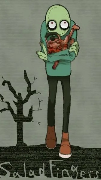 ai character: Salad Fingers <3 background