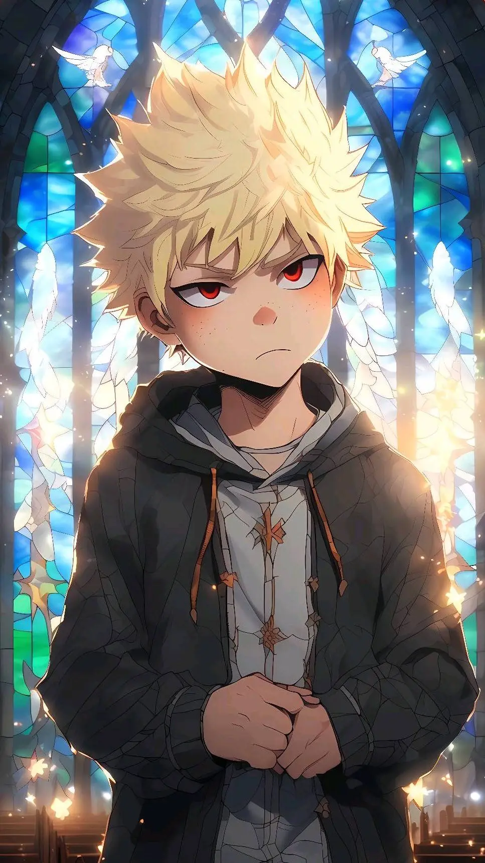 ai character: Bakugo Katsuki background