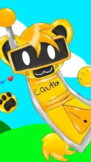 ai character: caution bot background