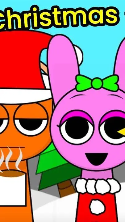 ai character: sprunki Christmas background