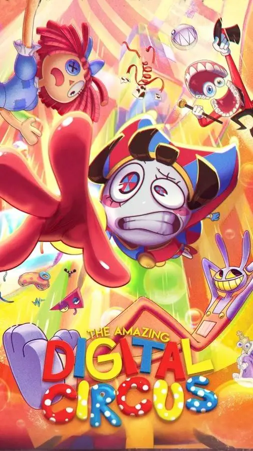 ai character: digital circus background