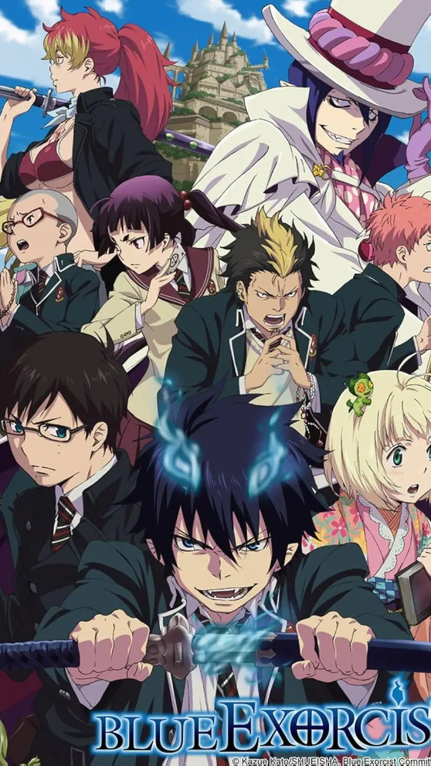 ai character: blue Exorcist background