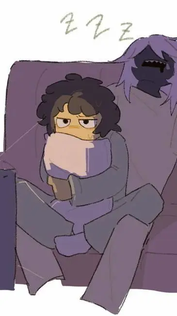 ai character: boy Fors:Sleepover background