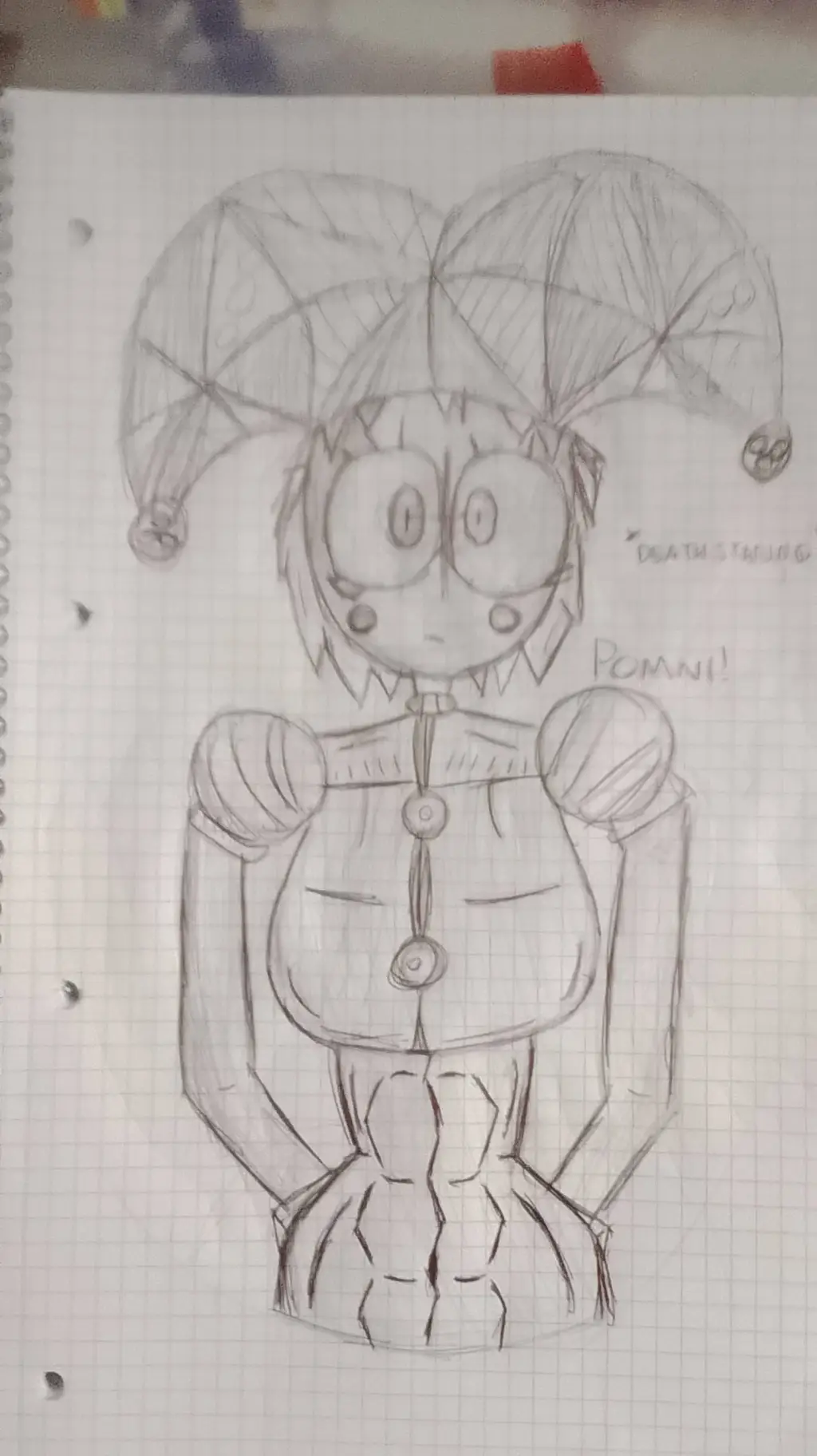 ai character: Pomni (belly) background