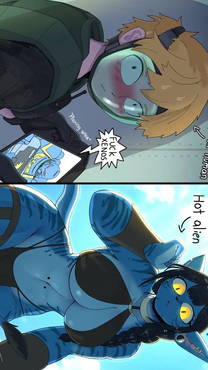 ai character: na'vi alien ♀️ background