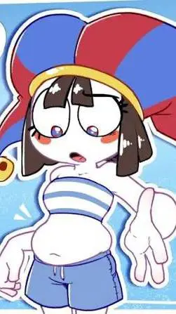 ai character: Pomni belly  background