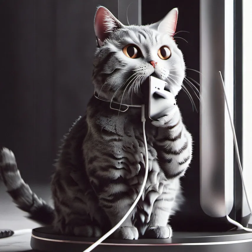 chat with ai character: Kotek kablozjadacz