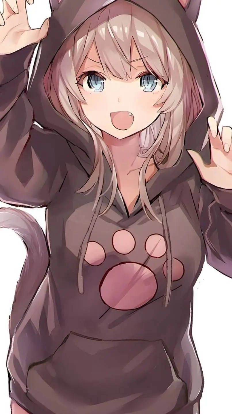 ai character: Cat girl  background