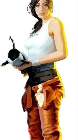 ai character: Chell  background