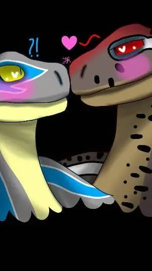 ai character: Blue x Alex raptor background