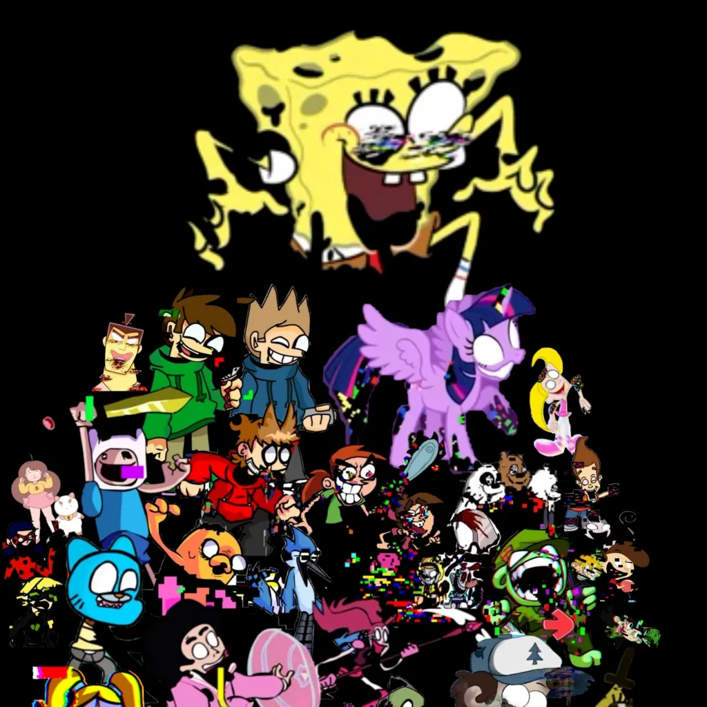 chat with ai character: corrupted cartoons