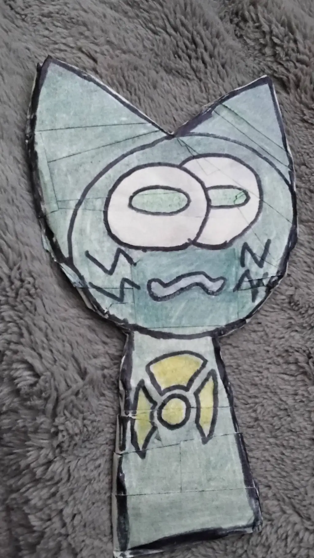 ai character: carboard tox background