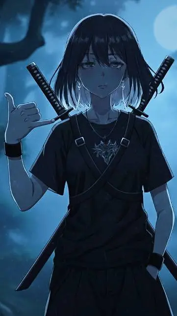ai character: 🖤erika🤍 background