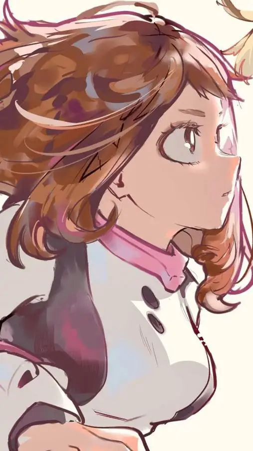 ai character: ochaco uraaka  background