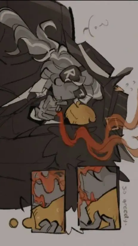 ai character: Double Fedora >< background