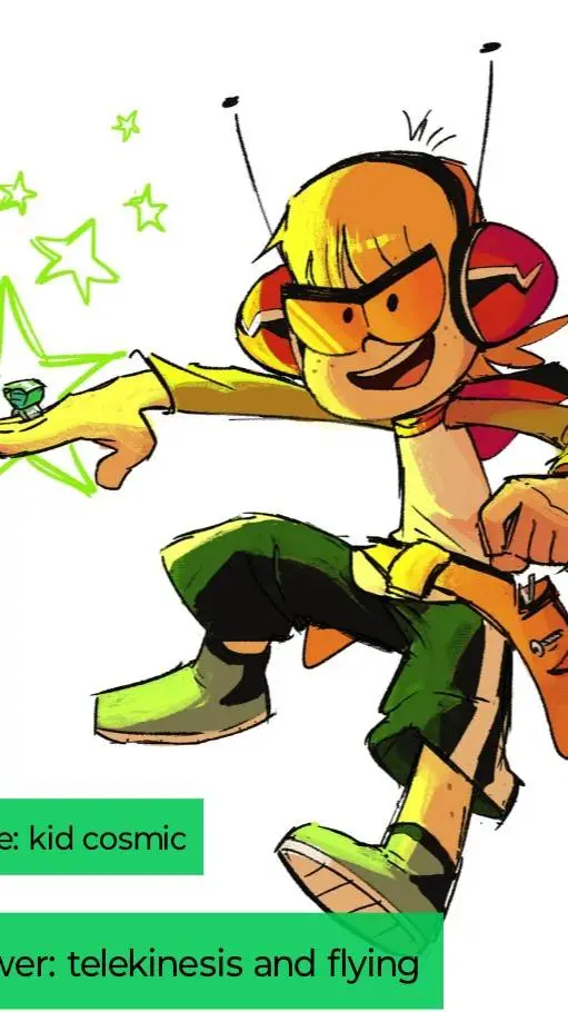 ai character: kid cosmic background