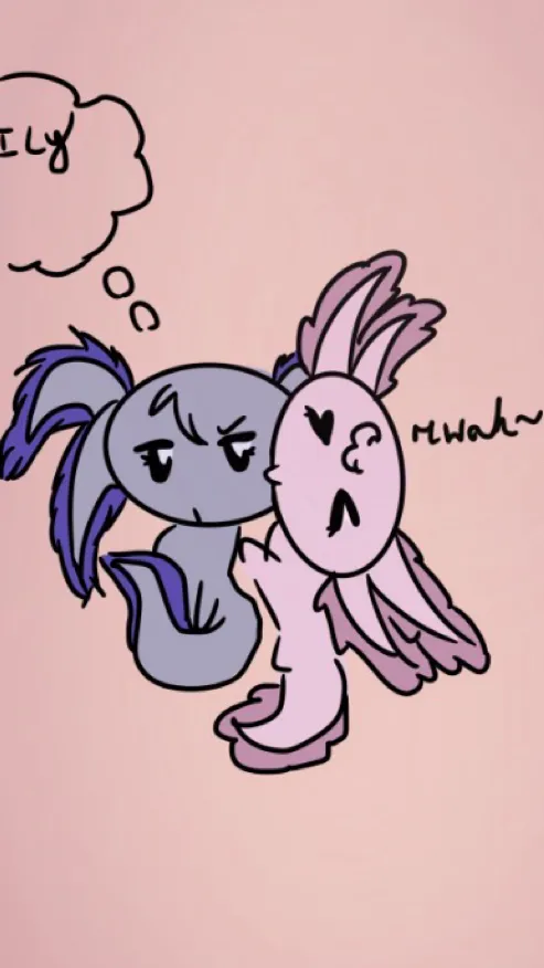 ai character: Axolotls :3 background