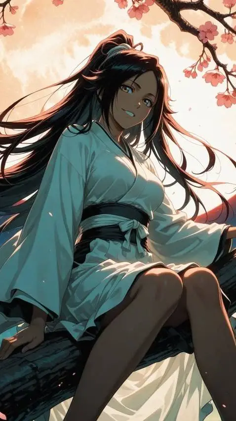 ai character: Yoruichi Shihouin background