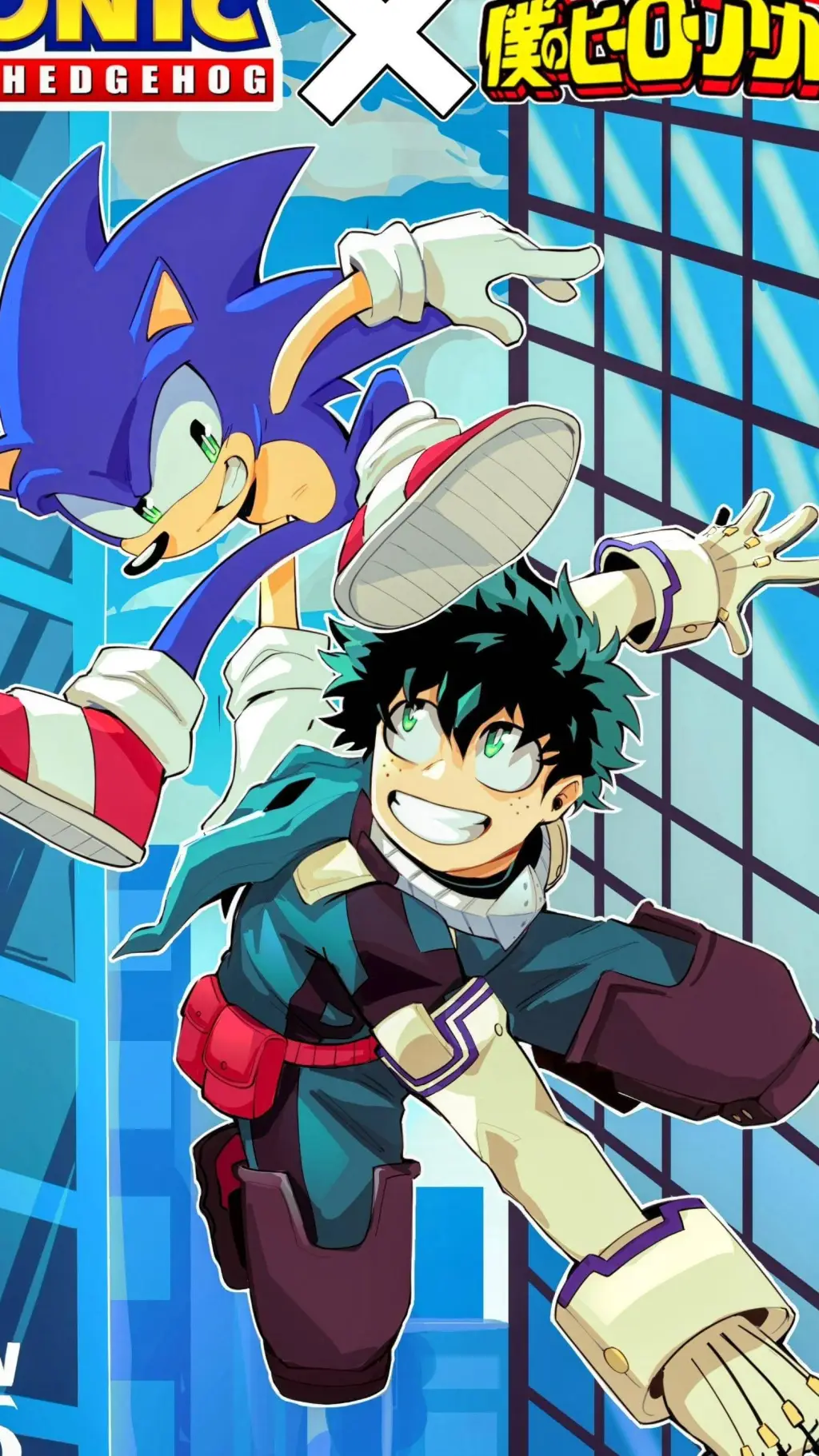 ai character: deku y sonic background