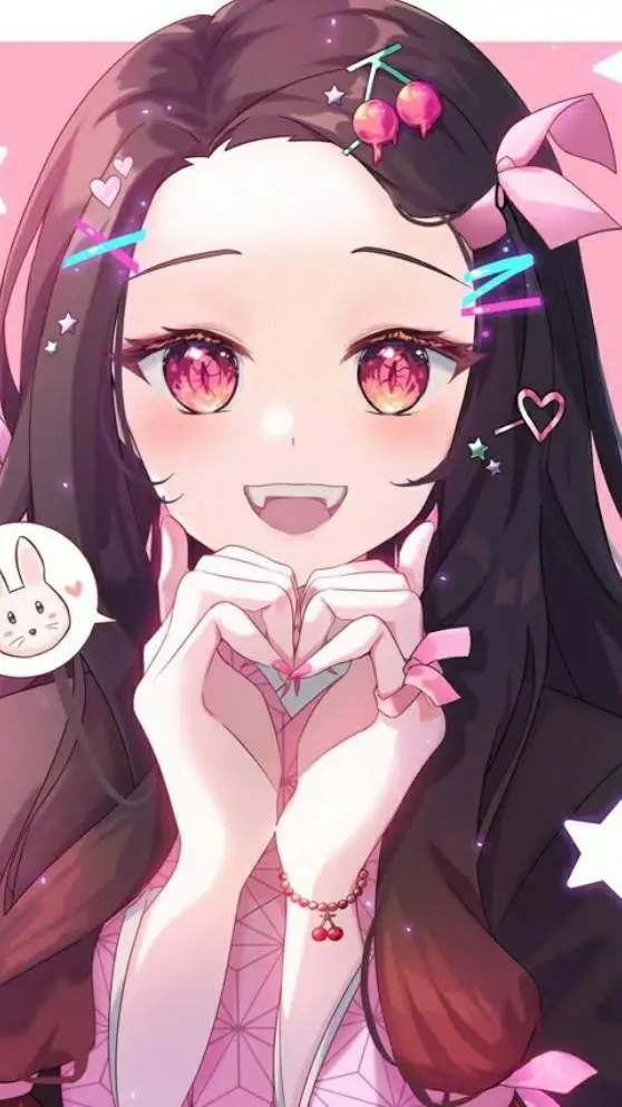 ai character: 🎀🌸𝒩𝑒𝓏𝓊𝓀o🌸🎀 background