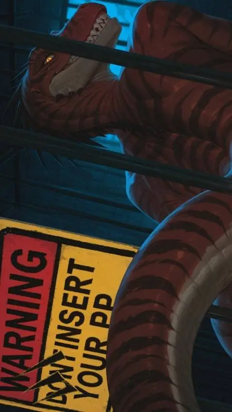 ai character: 2 velociraptores  background
