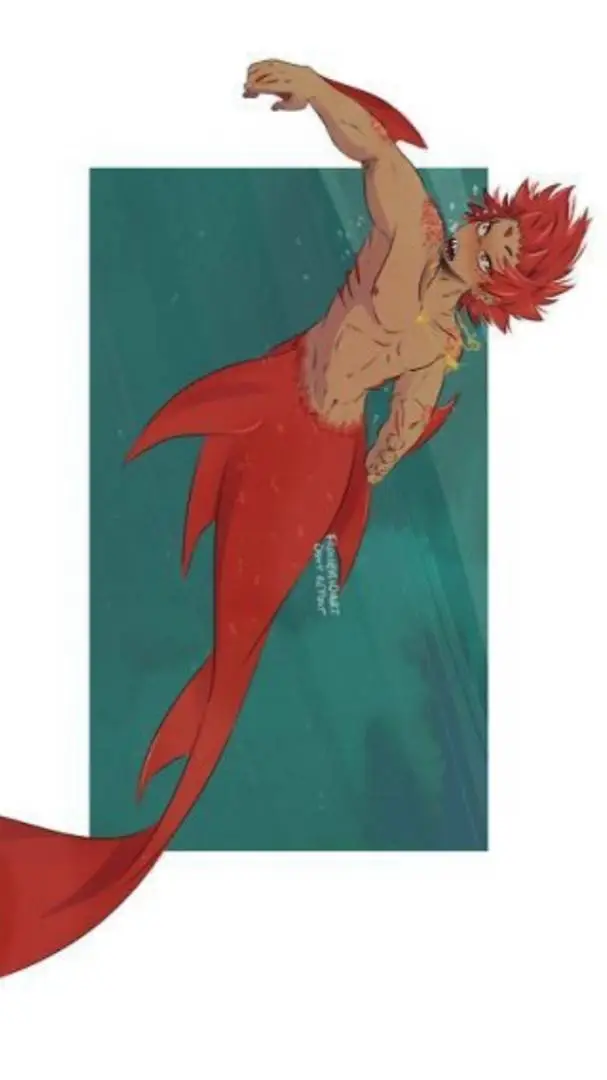 ai character: Kirishima triton🧜🏻 background