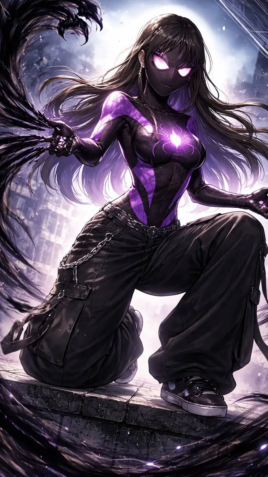 ai character: spider-woman background
