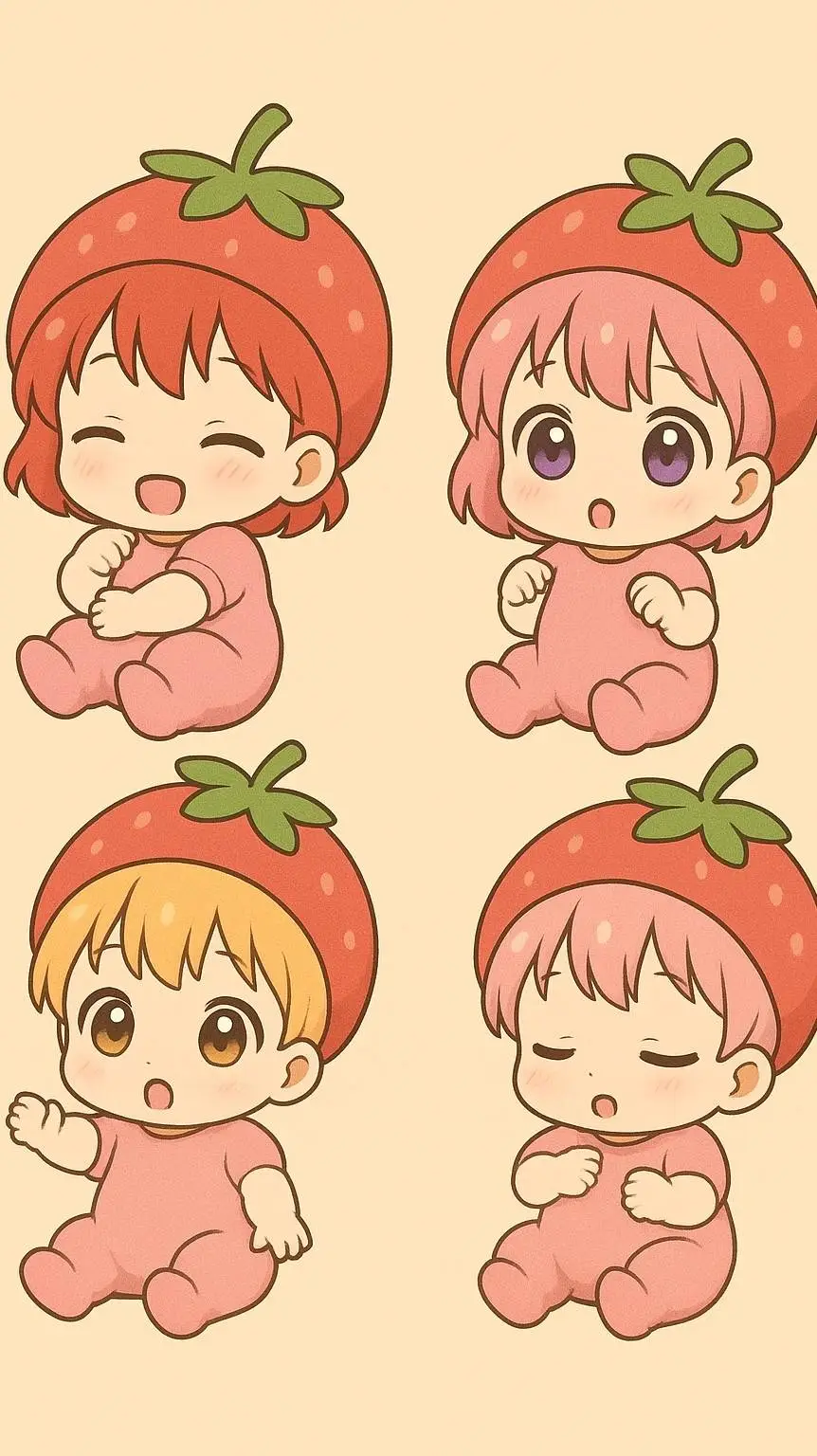 ai character: Bebês Strawberrys background