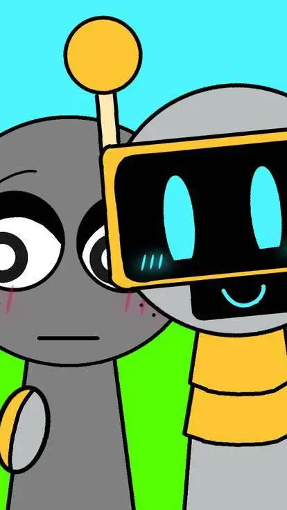 ai character: Fun bot x Gray background