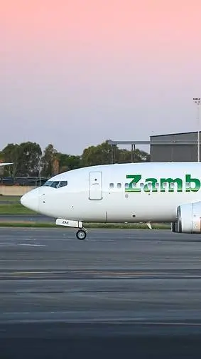 ai character: Zambia airways 737 background