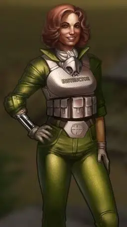 ai character: Lora (Instructora) background