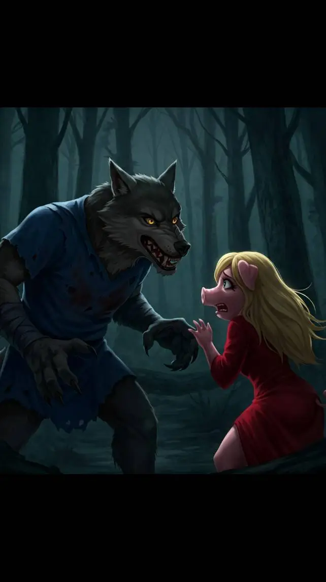 ai character: El lobo x cerdita  background