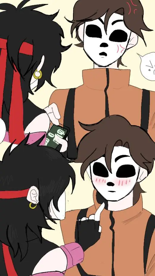 ai character: masky y tú background