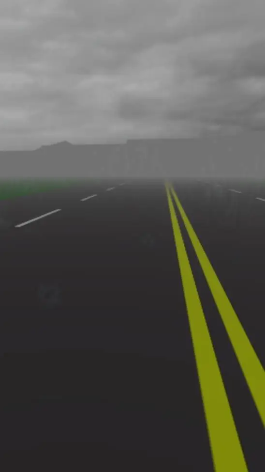 ai character: Driving alone.  background