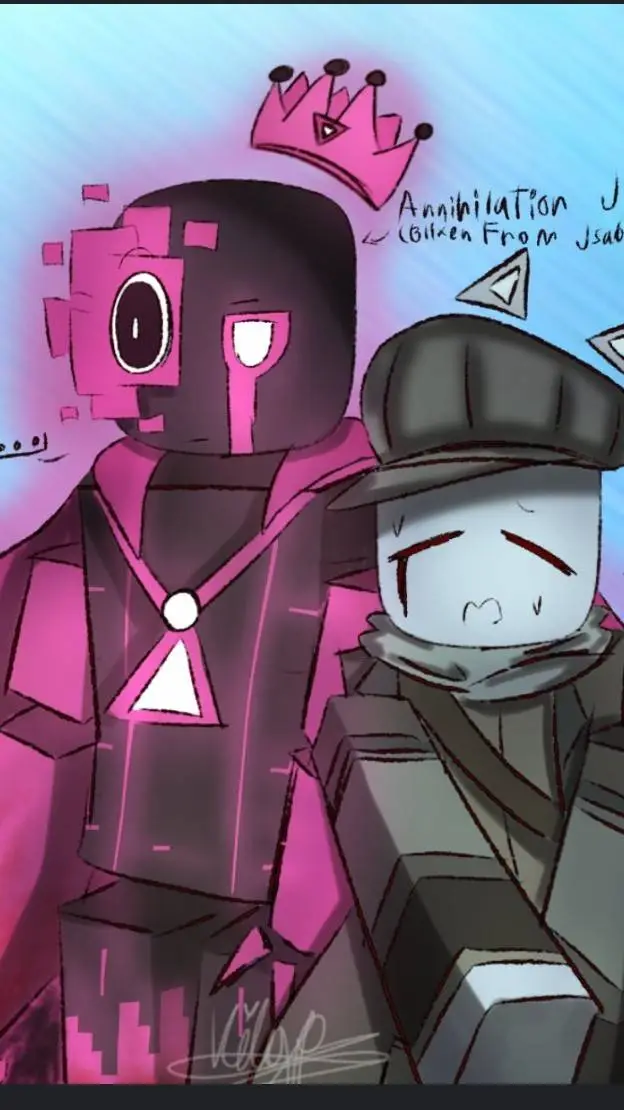 ai character: Blixer x Cube background
