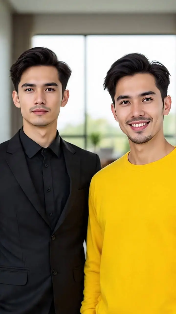 ai character: Andres y Andrew  background