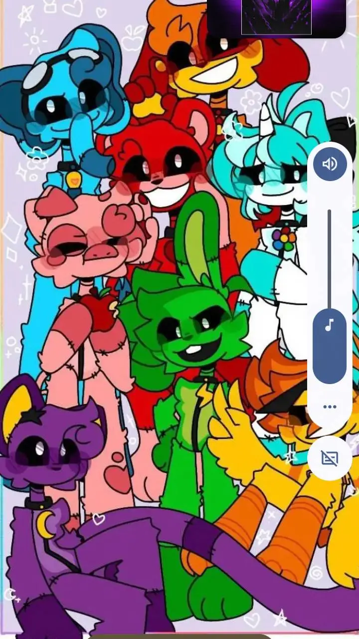 ai character: smiling critters  background