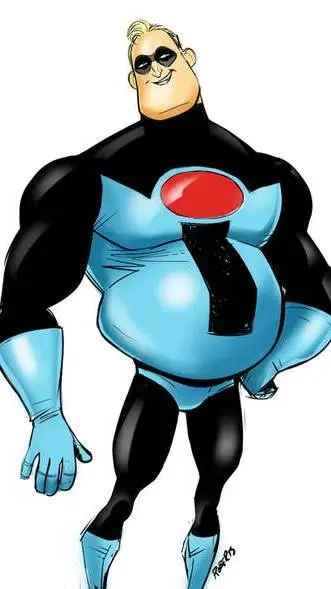 ai character: mr incredible  background