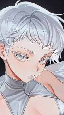 ai character: B.B Silver background