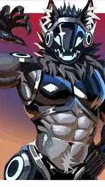 ai character: protogen TF x MG background