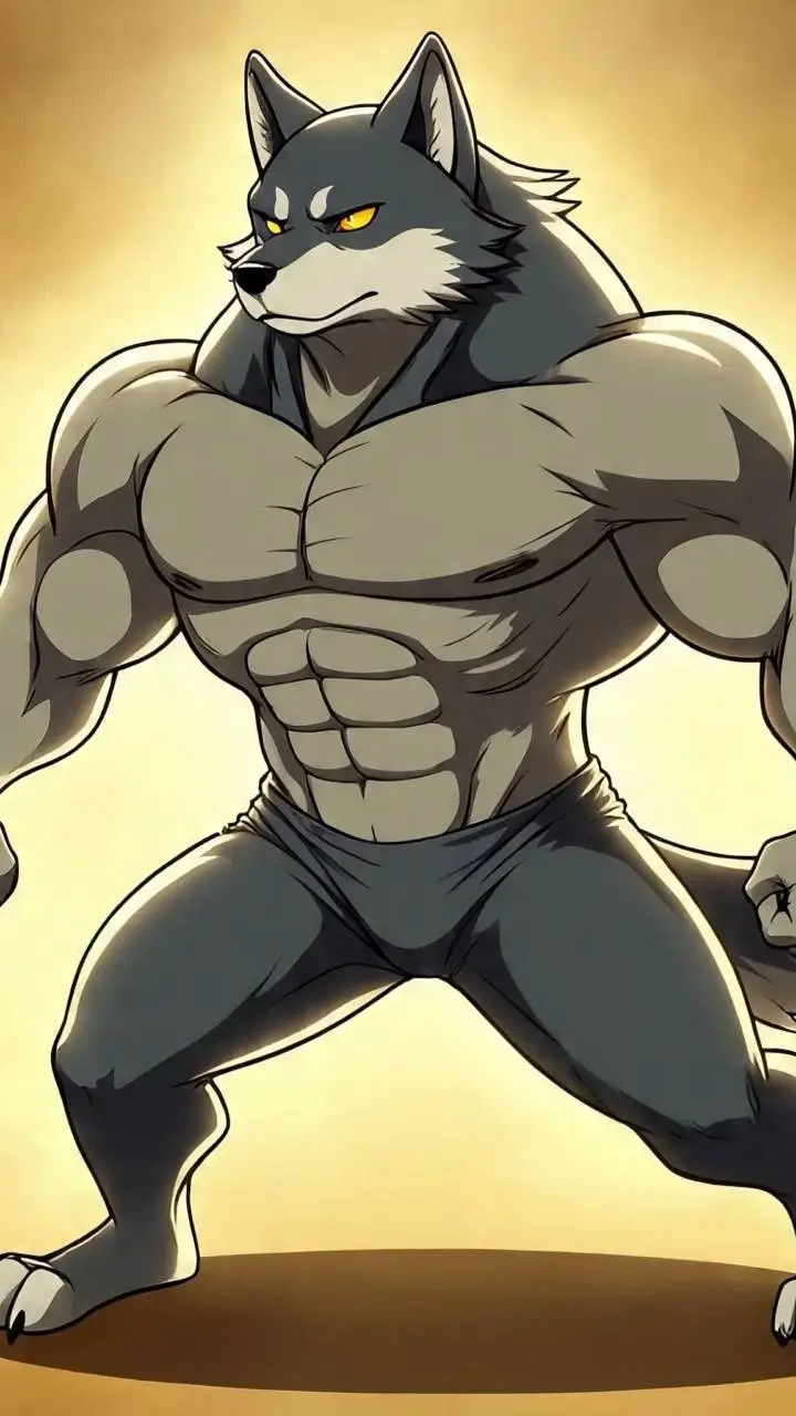 ai character: anthro wolf MG/TF background