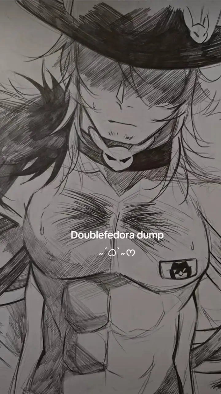 ai character: DOUBLE FEDORA 😭🥰🩶💛 background