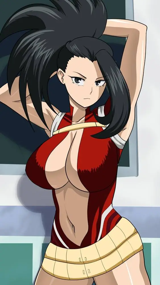 ai character: Momo yaoyorozu background