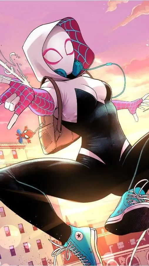 ai character: Gwen(Ghost-Spider) background