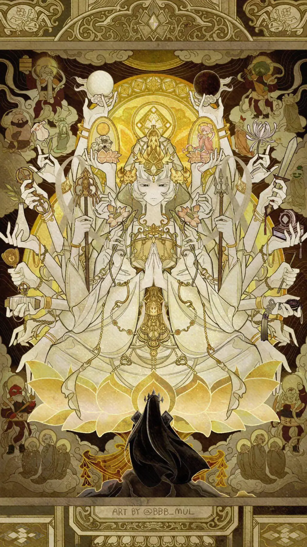 ai character: Mystic flour background