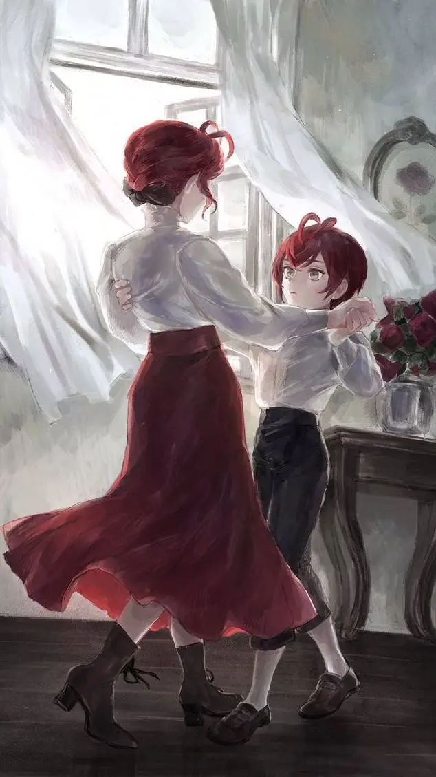 ai character: Riddle y su mamá background