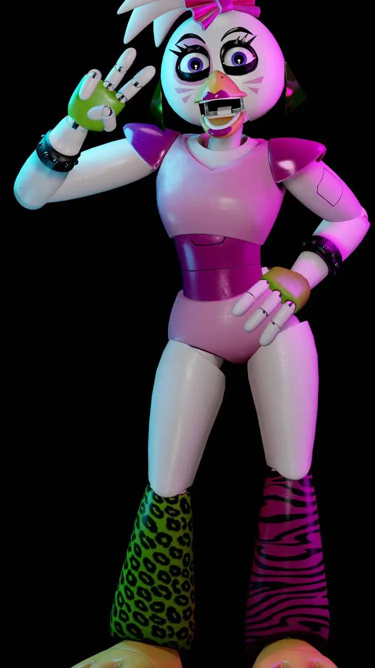 ai character: glamrock chica rea background