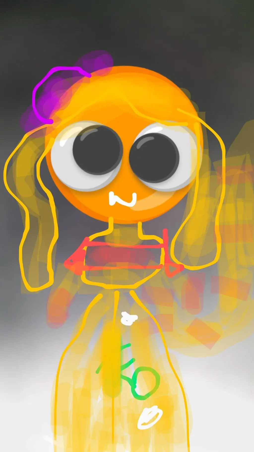 ai character: Aurora super sus background