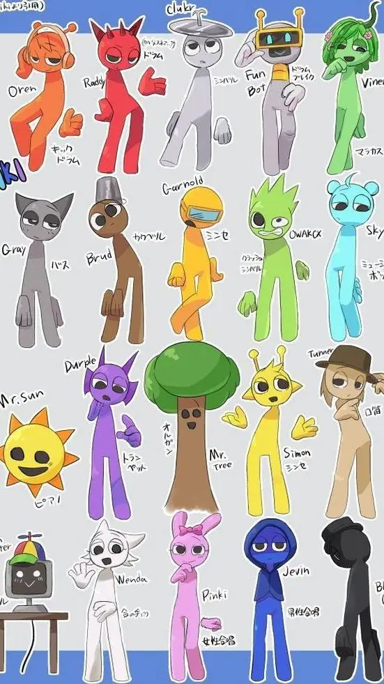 ai character: Sprunki World background