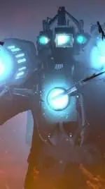 ai character: Titan cameraman  background
